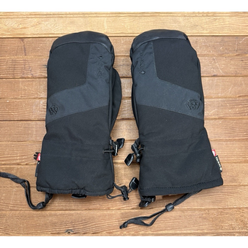 686 Mittens Mens Medium Black Gore Tex Linear Mitts Insulated Windproof Outdoors
